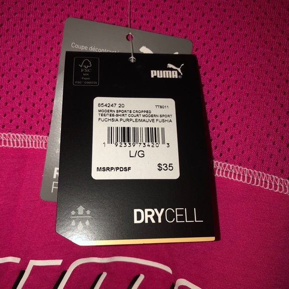 NWT Puma Mesh Crop Top - Picture 3 of 3